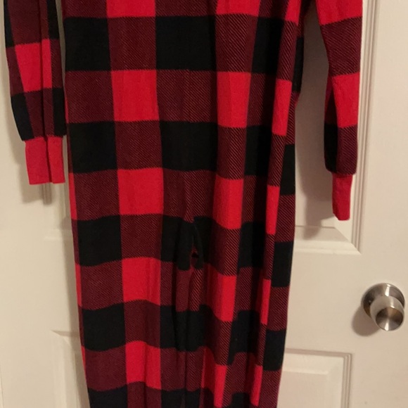 Milk Lounge Plaid hoodie onesie Size Small - Picture 12 of 14